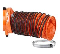 Conduit de Ventilation Flexible en PVC de 10 m (33 pi) et 5 m (16,5 pi), diamètre de 61 cm (24 po) à 20 cm (8 po), avec Collier de Serrage, entièrement Extensible, Flexible et résistant aux
