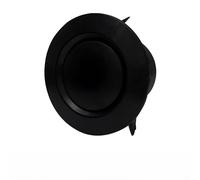 Conduit d'échappement flexible grille d'aération ABS substance noire compatible avec 75 ou 100 ou 125 ou 150 ou 2 grilles d'aération rondes pour couvercle (75 mm)