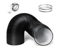 Conduit d'évacuation Flexible pour sèche-Linge, idéal pour Les espaces restreints | Kit de Conduit d'évacuation de 1,5 à 9,75 m pour hotte de Cuisine et Salle de Bain | Diamètre : 170 mm (6,
