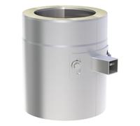 Conduit double paroi inox 250 mm avec support pour attache murale - TEC-DW-DESIGN 130 mm