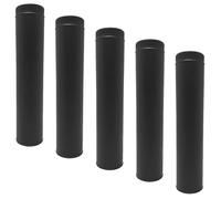 Conduit double paroi isolé - MON MOBILIER DESIGN - TDPI1000 - 100 cm - Noir - Ø80 mm