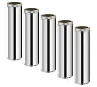 Conduit double paroi isolé - MON MOBILIER DESIGN - TDPI1000 - Inox - 100 cm - Ø80 mm