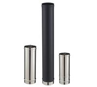 Conduit droit pour poêle à granulés - PGI pour poêles à Pellets - Diamètre 80/130 - Longueur 450 - Finition : Inox