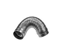 Conduit flexible de 12,7 cm - Longueur de 3,5 à 1 m - Connecteur de conduit en aluminium ondulé - Manchons d'extrémité en acier galvanisé - Conduit d'échappement pour laveuse et sécheuse - Tuyau de
