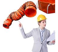 Conduit flexible en PVC avec corde réglable et anneaux en forme de D pour suspension libre et support de ventilateur d'échappement utilitaire, pliable pour un rangement facile