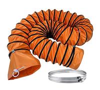 Conduit Flexible en PVC de 8 à 24 Pouces, Facile à Ranger, Tuyau de Ventilation, 5 m (16,5 pi) et 10 m (33 pi), Ø 33 cm (13 po), 43 cm (17 po), 53 cm (21 po) et 69 cm (27 po), avec Collier d