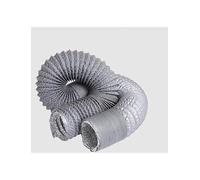 Conduit Flexible isolé Robuste - Conduit en Feuille d'aluminium pour climatisation Centrale, Tuyau de Ventilation à Isolation Thermique pour Alimentation et échappement (Gris, 7,6 cm)