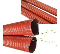 Conduit Flexible résistant à la Chaleur pour Ventilateurs d'extraction, Gaine en Silicone pour Conduit d'évacuation des fumées industrielles, 40 mm x 2 m (6,5 pi).