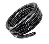 Conduit ondulé en polyéthylène noir de 100 m pour câblage automobile - Gaine flexible fendue AD10-AD13 (AD11)