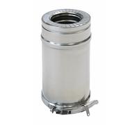 Conduit pellets double paroi inox - 25 cm - diamètre 80 x 130 cm - Duoten TEN