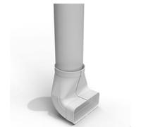 Conduit Plat 222x89 mm Ø 150 mm Pièce de Renvoi Tuyau 100 cm Extraction