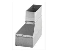 Conduit plat Pièce de transition 150 x 50 mm à 200 x 90 mm