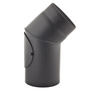 Conduit poele à bois - Coude 45° avec trappe de visite - noir - Reuter Ferrum 120 mm