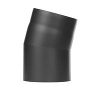 Conduit poêle à bois - Coude fixe 15° - noir - Tecnovis TEC-Stahl Ø 160 mm