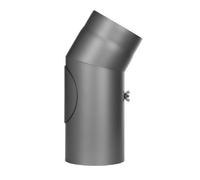 Conduit poêle à bois - Coude fixe 30° avec trappe d’entretien - gris - Tecnovis TEC-Stahl Ø 160 mm