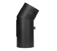Conduit poêle à bois - Coude fixe 30° avec trappe d’entretien - noir - Tecnovis TEC-Stahl Ø 160 mm