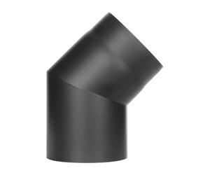 Conduit poêle à bois - Coude fixe 45° - noir - Tecnovis TEC-Stahl Ø 200 mm
