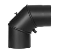 Conduit poêle à bois - Coude mobile 0-90° avec trappe d’entretien - noir - Tecnovis TEC-Stahl Ø 180 mm