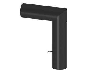 Conduit poele a bois – double paroi – coude avec trappe d’entretien et clapet papillon - Tecnovis TEC-Protect 150mm