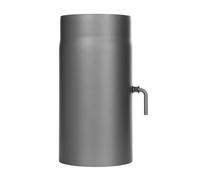 Conduit poêle à bois - Elément droit 300 mm avec clapet papillon - gris - Tecnovis TEC-Stahl 150 mm