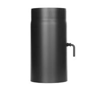 Conduit poêle à bois - Elément droit 300 mm avec clapet papillon - noir - Tecnovis TEC-Stahl 130 mm