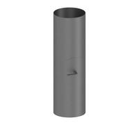Conduit poêle à bois - Elément droit 500 mm antibistre avec clapet papillon et trappe d’entretien (anti anneau de purge) - gris - Tecnovis TEC-Stahl 120 mm
