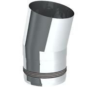 Conduit poêle à granule - Coude fixe 15° - non peint - Tecnovis TEC-Pellet 80 mm