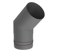 Conduit poêle à granule - Coude fixe 45° - gris - Tecnovis TEC-Pellet 80 mm