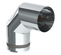 Conduit poêle à granule - Coude fixe 90° avec ouverture d’entretien - non peint - Tecnovis TEC-Pellet 80 mm