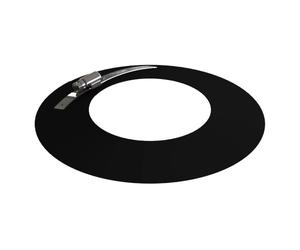 Conduit poêle à granule - Rosace murale - noir - Tecnovis TEC-Pellet 80 mm