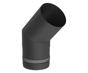 Conduit poêle à granulés - Coude fixe 45° - noir - Tecnovis TEC-Pellet 80 mm
