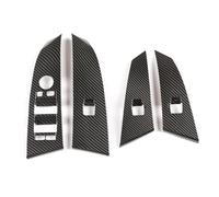 Conduite À Gauche Garniture Du Cadre Et Du Panneau De Commande Du Bouton De Lève-vitre Intérieur De Voiture Pour Série 5 E60 2004 2005 2006 AJOHBM(Carbon Fiber look)