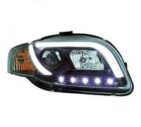 Conduite à Gauche Phares Projecteur Paire LED Léger Barre Feux Noir Pour Audi A4