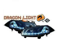 Conduite à Gauche Projecteur Phare Paire LED Dragon DRL Léger Noir Pour Renault