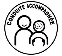 Conduite Accompagnée Ado Concentré - 15cm - Sticker/Autocollant