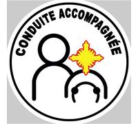 Conduite Accompagnée Gascogne (15cm) - Sticker/Autocollant