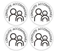 Conduite Accompagnée Magnétique 4PCS - Disque Conduite Supervisée 15 cm Réfléchissant - Disques Auto Aimantés Amovibles pour Jeune Conducteur - Signalisation Auto Conforme & Durable