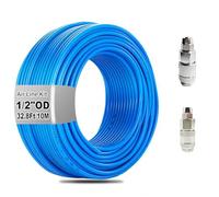 Conduite d'air, tuyau de compresseur d'air en PU de 32,8 pieds/10M 8mm avec raccords à connexion rapide, tube pneumatique flexible pour le transfert de fluide et d'air