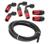 Conduite de Carburant tressée pour Voiture de 10 Pieds 3/8 avec raccord d'extrémité AN6 pour Tuyau de gaz d'huile CPE