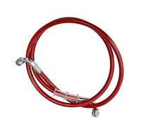 Conduite de Frein Durite De Frein Hydraulique Universelle pour Moto, Double Coude À 90°, Rouge, 10 Mm, Banjo, Câble Tressé, Longueurs : 800Mm / 900Mm 1000Mm 1100Mm 1200Mm(1200mm)