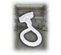 Conduite de ventilation flexible industrielle, extracteur de fumée autoportant à 360°, pour soudage, meulage et élimination des poussières(Milk,7.5-100 cm)