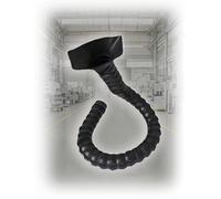 Conduite de ventilation flexible industrielle, extracteur de fumée autoportant à 360°, pour soudage, meulage et élimination des poussières(Black,7.5-160 cm)