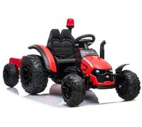 Conduite électrique sur tracteur HZB-200 avec remorque rouge