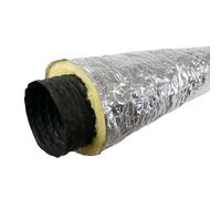 Conduite flexible isolé RESIST'R en polyester, polyéthylène et laine de verre Eoliance Habitat argent 6 000mm x 82mm