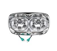 Conduite Lumière Phare Avant Double Projecteur LED 5,75" Moto pour Road pour Glide pour FLTR 1998-2013 Moto Bloc Optique(Chrome)