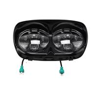 Conduite Lumière Phare Avant Double Projecteur LED 5,75" Moto pour Road pour Glide pour FLTR 1998-2013 Moto Bloc Optique(Black)