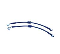 Conduites de frein 1 paire de tuyaux de frein hydrauliques tressés universels en acier inoxydable, métriques M10x1 femelles, pivotants + banjo 12 mm AN3(350MM)