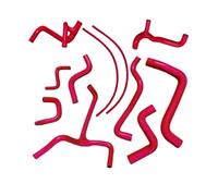 conduites radiateur durites Compatible Avec VW Pour Golf Pour GTi MK3 2.0L 8V 2E AT 1992 1993 1994 1995 1996 1997 1998 Tuyau Chauffage Radiateur De Liquide De Refroidissement(Red)