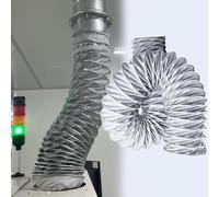 Conduits d'air Extensibles pour systèmes CVC, Tube de Ventilation Industriel Portable/Tuyau Long pour Ventilateur d'extraction, Conduit Flexible d'évacuation des combles (4 m/13 pi, diamètre