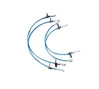 Conduits de pression et durites Conduites de frein avant et arrière en acier inoxydable pour Civic 92-95 / Acura Integra 94-97 tuyau pour voiture(Blue)